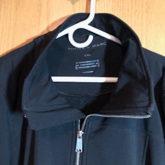 NWOT Andrew Marc Hooded Water Resistant Black Jacket Zip Pockets XXL - Picture 5 of 7